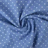 Jeans / denim gewassen – Dots blauw chambray