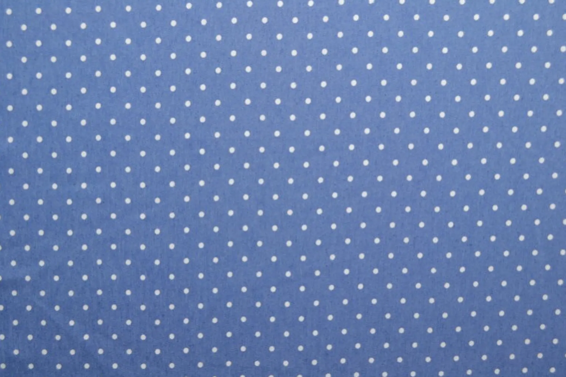 Jeans / denim gewassen – Dots blauw chambray