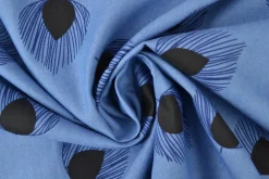 Jeans / denim gewassen – Feathers blauw chambray
