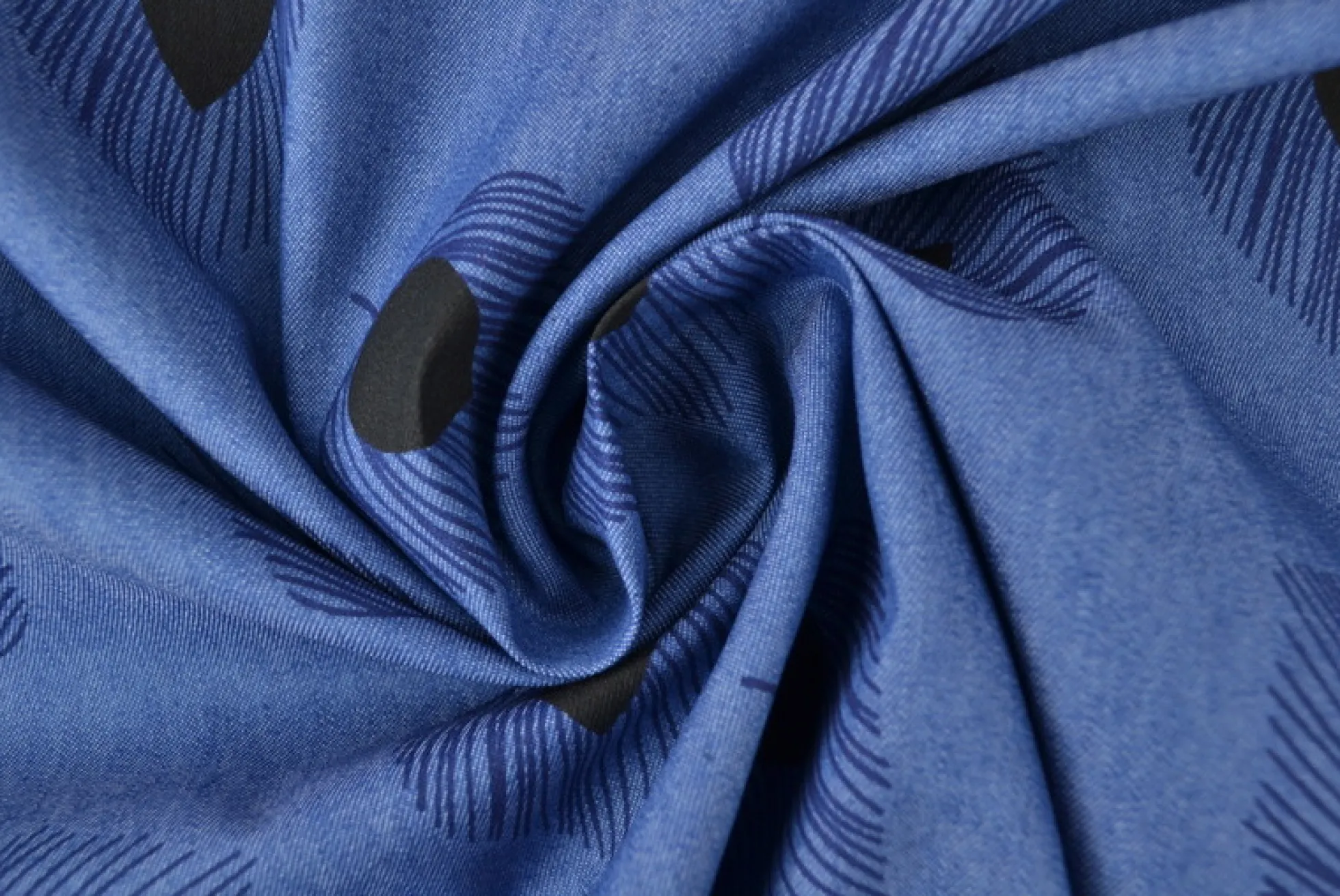 Jeans / denim gewassen – Feathers indigo blauw chambray