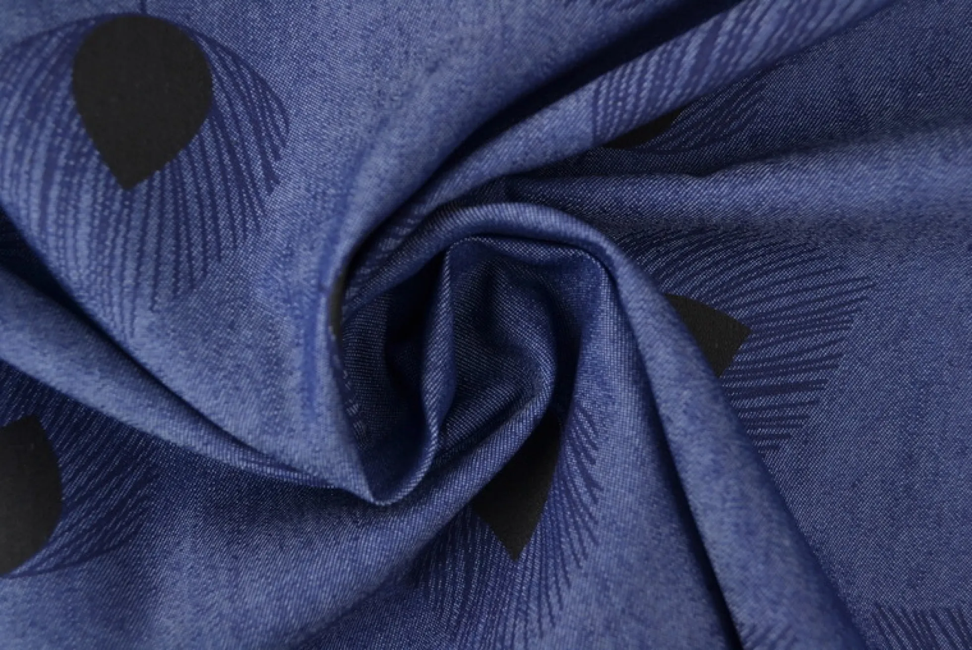 Jeans / denim gewassen – Feathers donkerblauw chambray