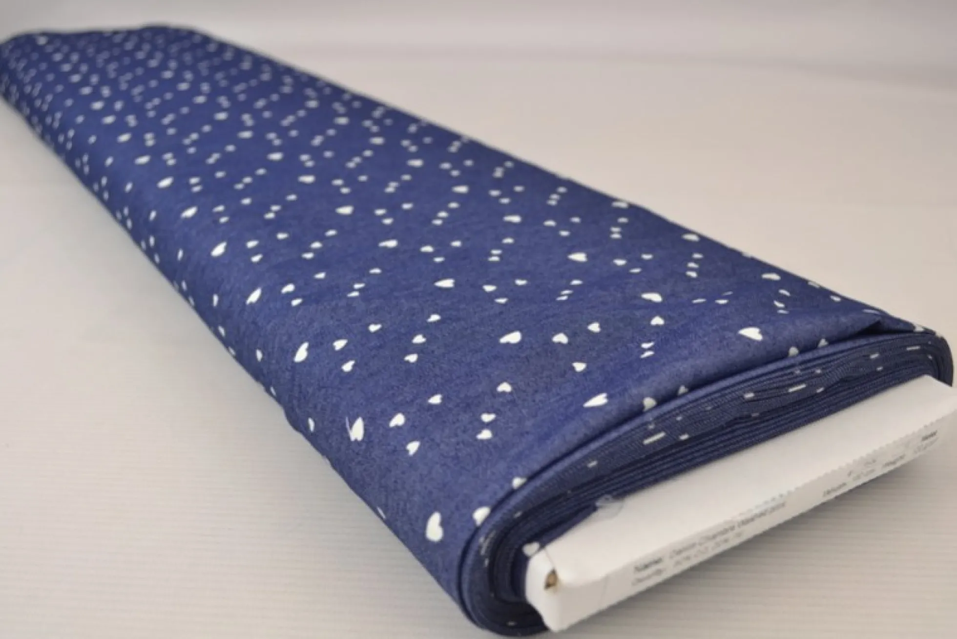 Jeans / denim gewassen – Hearts donkerblauw chambray