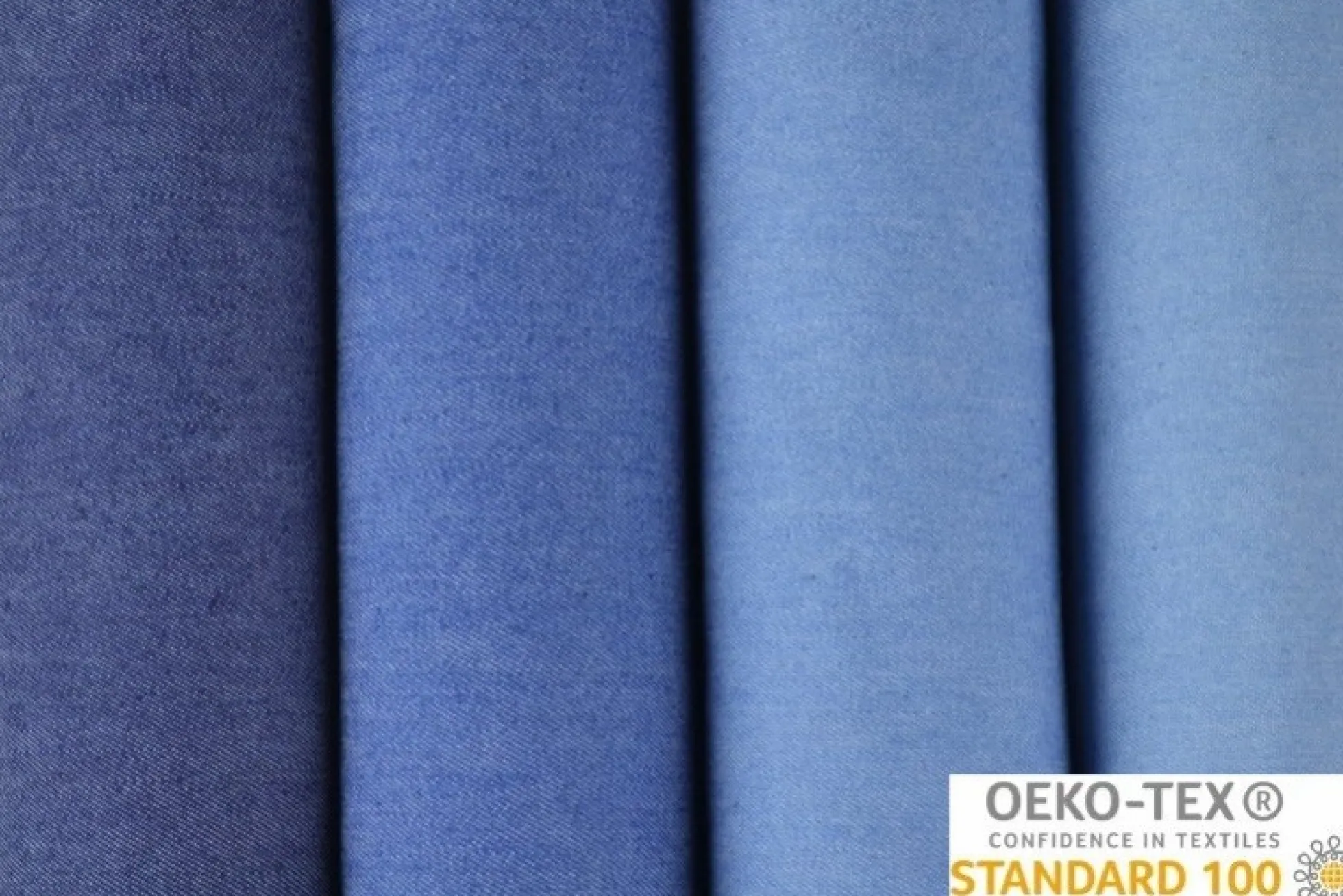 Jeans / denim gewassen – Lichtblauw chambray
