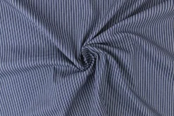 Jeans / denim gewassen – Small stripes donkerblauw chambray