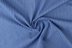 Jeans / denim gewassen – Small stripes blauw chambray