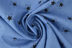 Jeans / denim gewassen – Stars blauw chambray