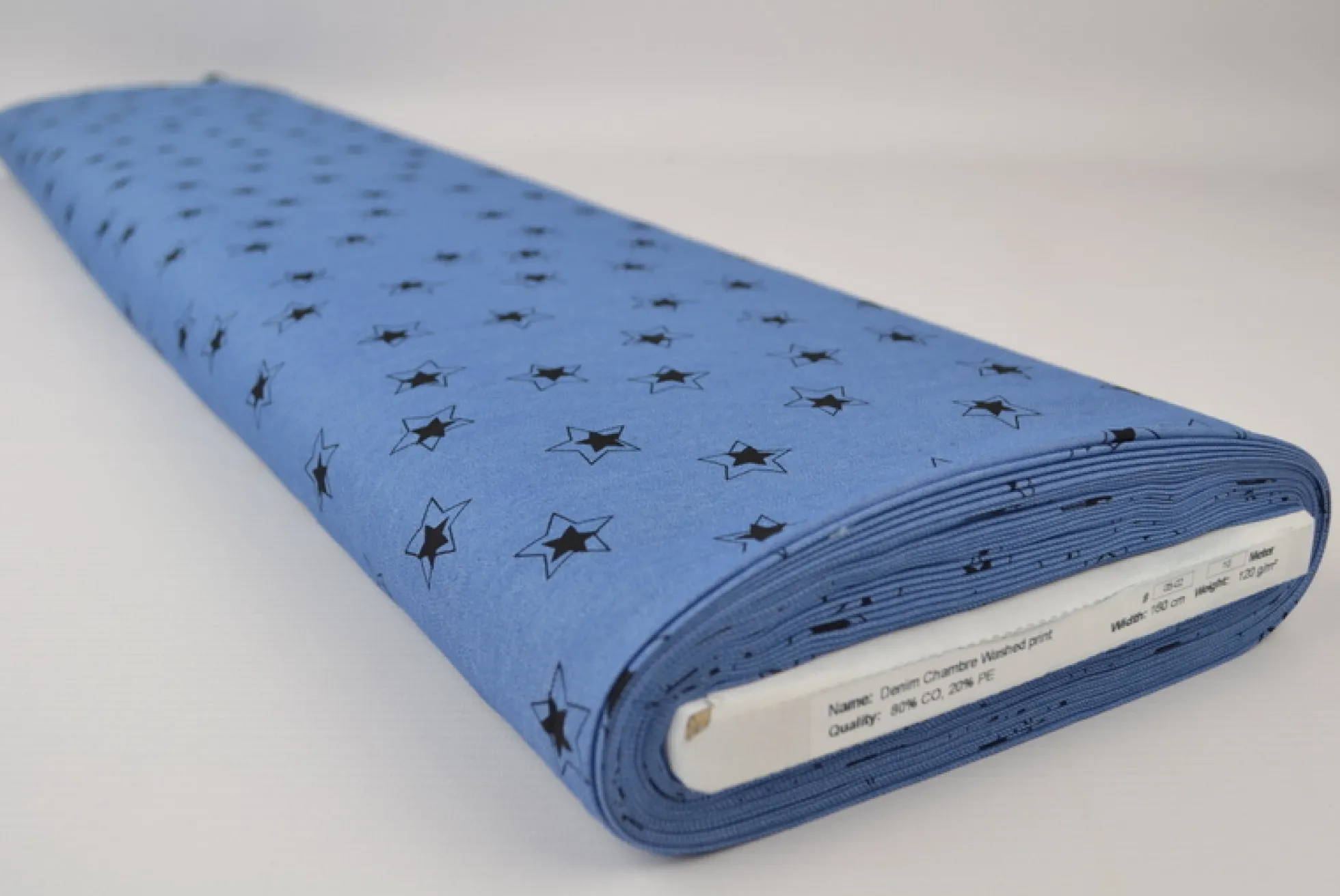 Jeans / denim gewassen – Stars blauw chambray