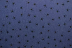 Jeans / denim gewassen – Stars donkerblauw chambray