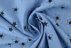 Jeans / denim gewassen – Stars lichtblauw chambray
