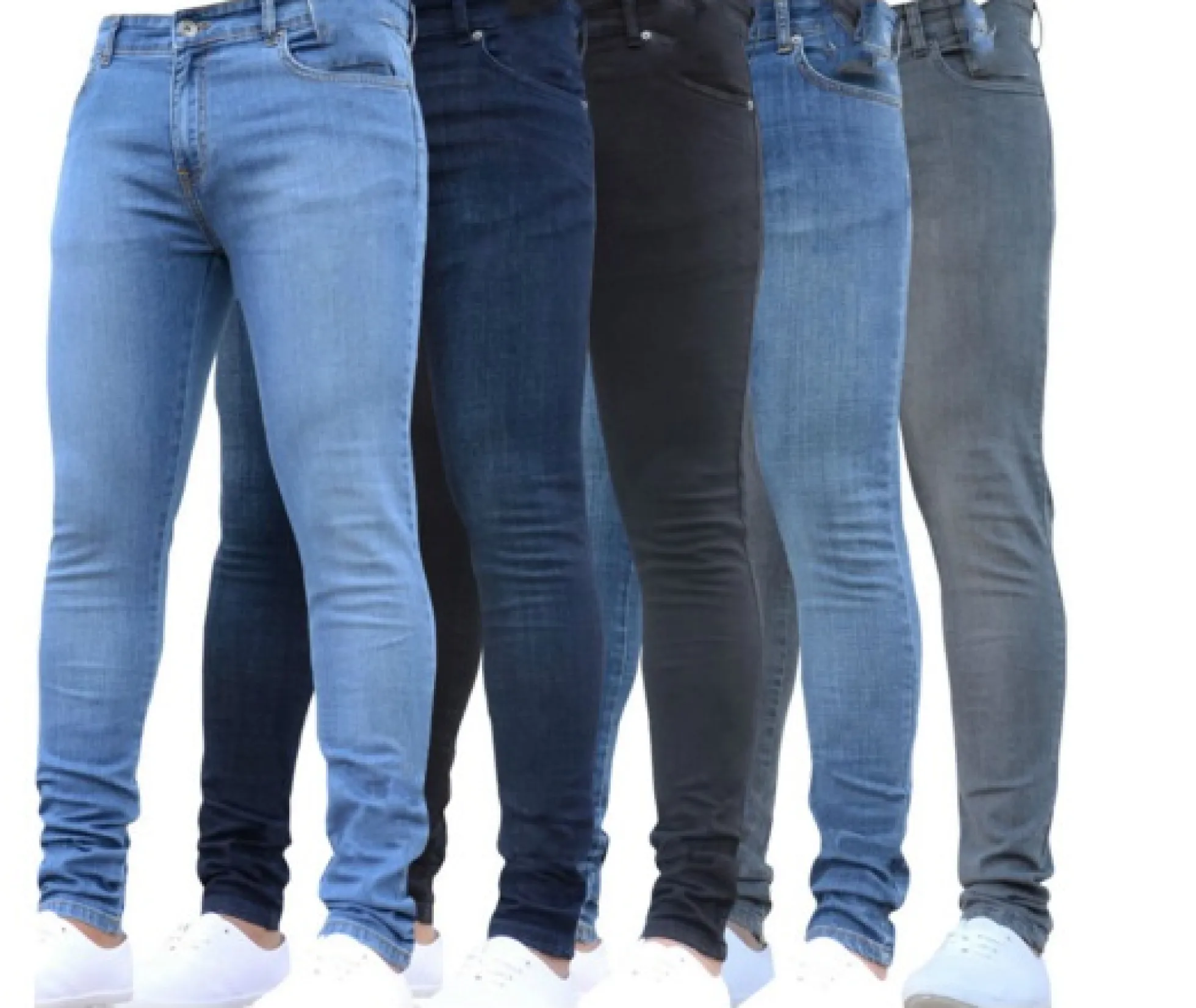 Jeans / denim gewassen stretch – Zwart