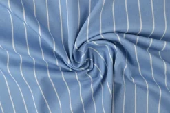 Jeans / denim gewassen – Stripes lichtblauw chambray