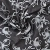 Jeans / denim gewassen – Vintage floral zwart chambray