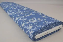 Jeans / denim gewassen – Vintage floral blauw chambray
