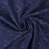 Jeans / denim jacquard – Hearts dark blue