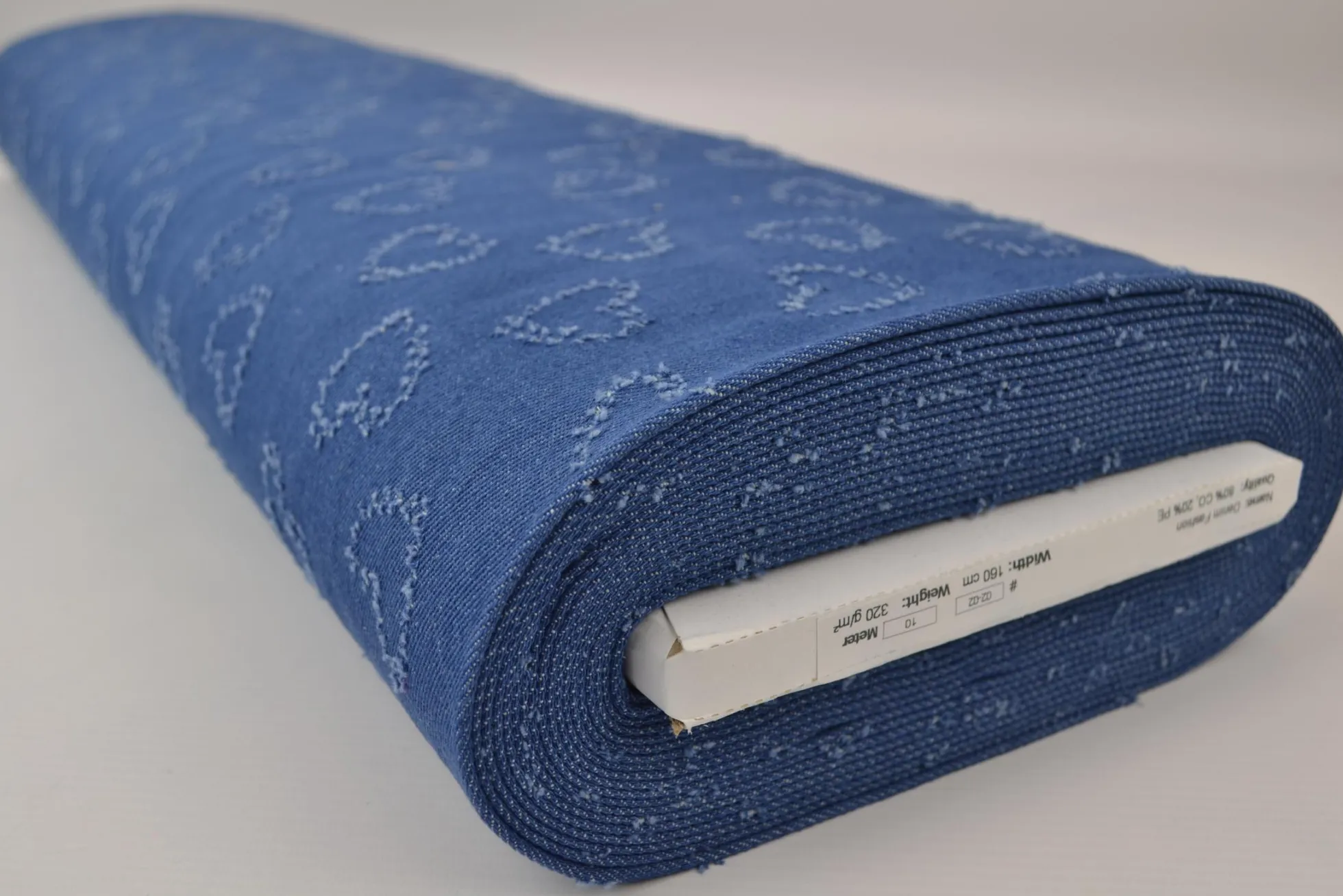 Jeans / denim jacquard – Hearts indigo