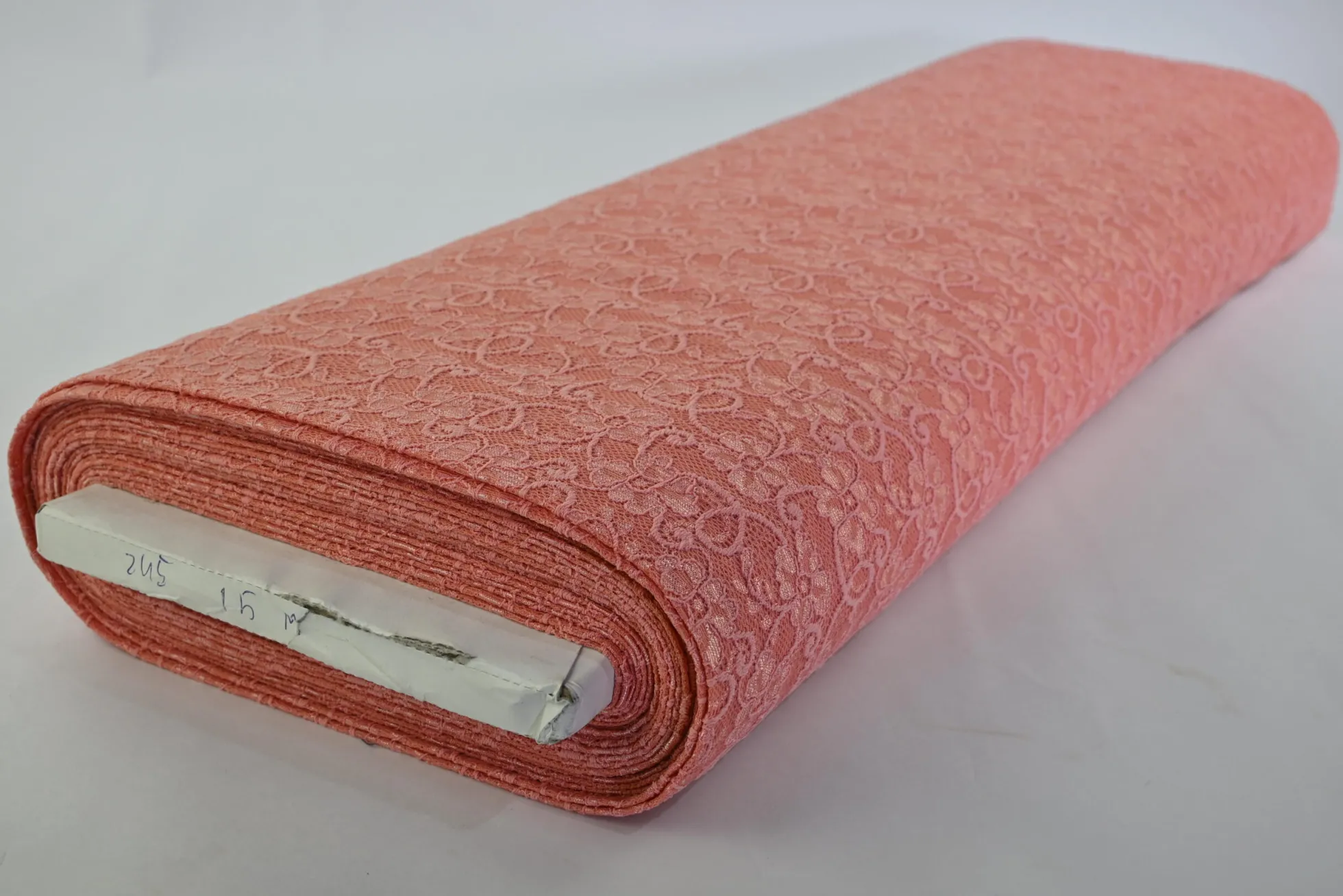 Kant dubbeldoek – Salmon small flower