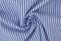 Katoen – Boerenbont – Gestreept 2,5 mm blauw
