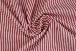 Katoen – Boerenbont – Gestreept 2,5 mm rood