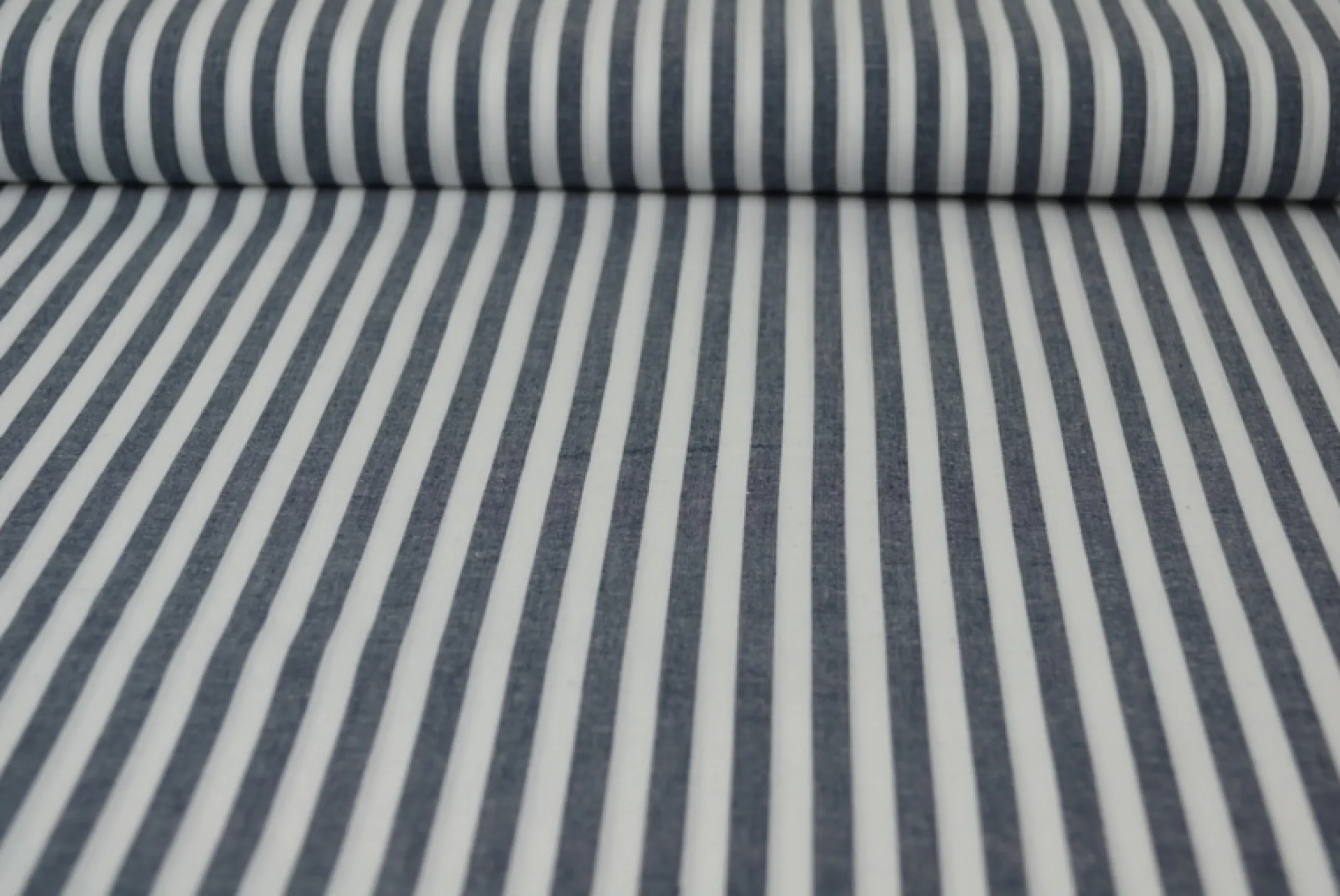Katoen – Boerenbont – Gestreept 6,5 mm navy