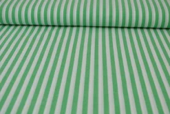 Katoen – Boerenbont – Gestreept 6,5 mm groen