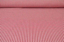 Katoen – Boerenbont – Ruitjes 2,5 mm rood