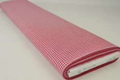 Katoen – Boerenbont – Ruitjes 2,5 mm rood