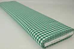 Katoen – Boerenbont – Ruitjes 6,5 mm donkergroen