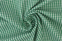 Katoen – Boerenbont – Ruitjes 2,5 mm donkergroen