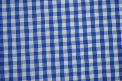 Katoen – Boerenbont – Ruitjes 6,5 mm blauw