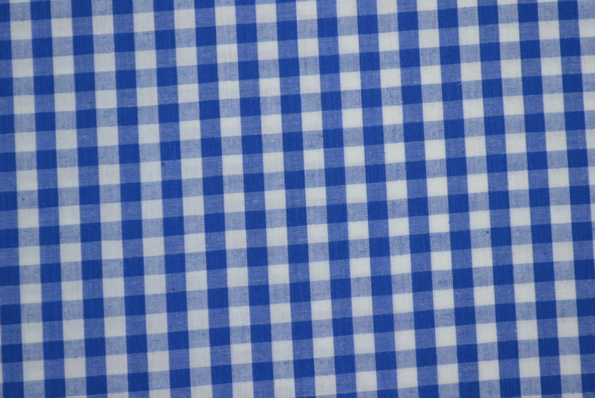 Katoen – Boerenbont – Ruitjes 6,5 mm blauw
