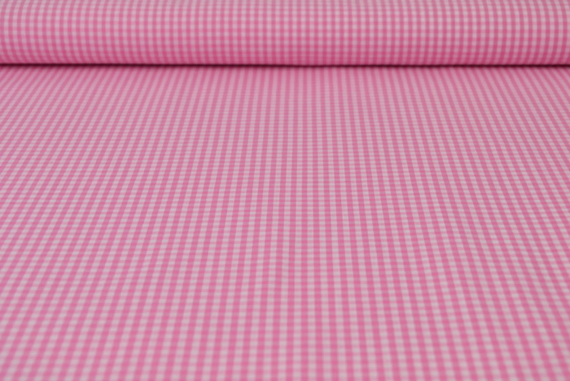 Katoen – Boerenbont – Ruitjes 2,5 mm roze
