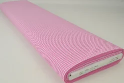 Katoen – Boerenbont – Ruitjes 2,5 mm roze