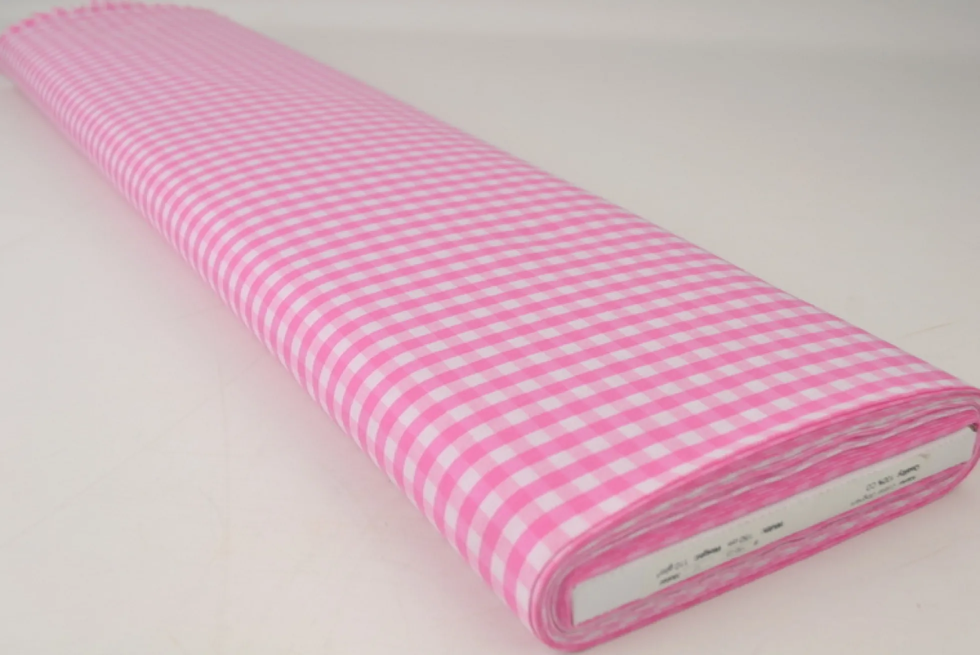 Katoen – Boerenbont – Ruitjes 6,5 mm roze