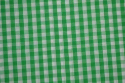 Katoen – Boerenbont – Ruitjes 6,5 mm groen