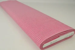 Katoen  – Boerenbont – Ruitjes 2,5 mm fuchsia