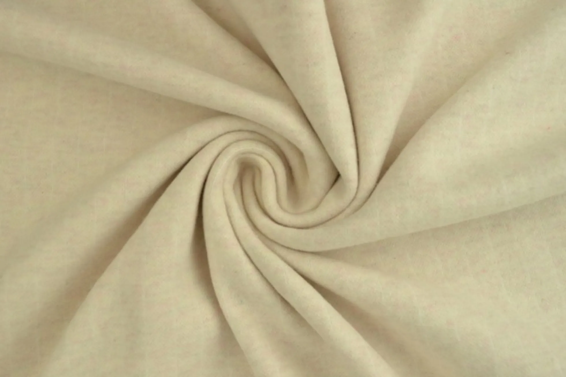 Katoen flanel gebreid – Creme krijtstreep