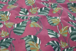 Katoen fluweel stretch – Berry jungle