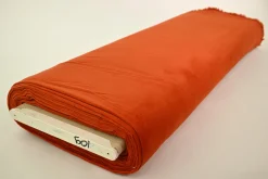 Katoen fluweel stretch – Brique soft touch