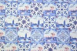 Katoen gecoat / tafelzeil – Typisch Holland delfts blauw