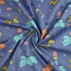 Katoen poplin  – Animals Blue