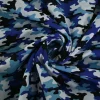 Katoen poplin – Blauw camouflage