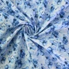 Katoen poplin – Blue Watercolor Petals