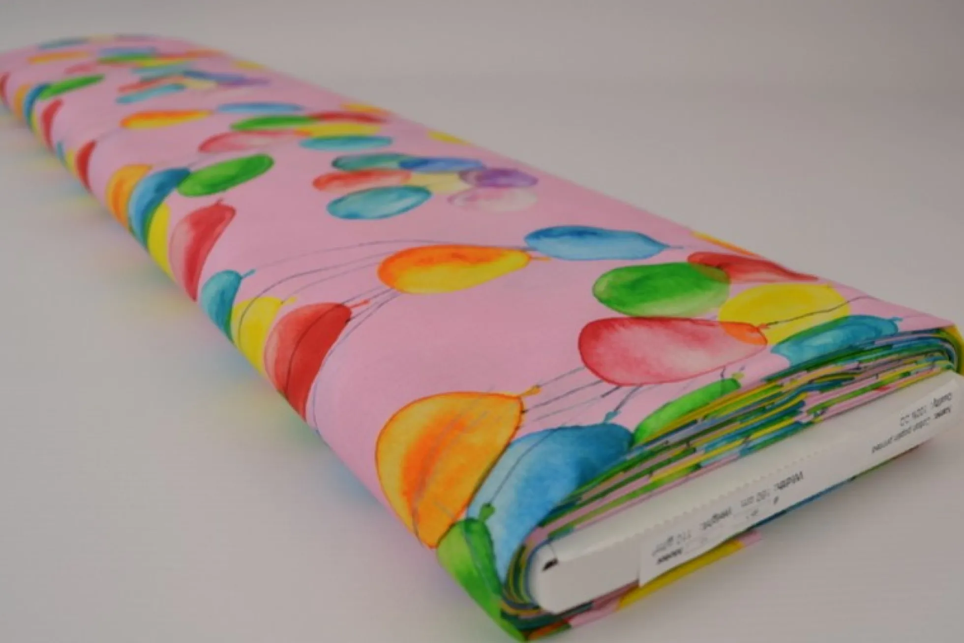 Katoen poplin digitaal – Balloons on pink