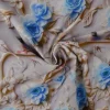 Katoen poplin digitaal – Birds & blue blossom