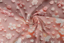 Katoen poplin digitaal – Old pink butterfly kisses