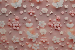 Katoen poplin digitaal – Old pink butterfly kisses