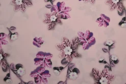 Katoen poplin digitaal – Spring bloom pink