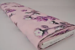 Katoen poplin digitaal – Spring bloom pink