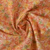 Katoen poplin – Drukke kleurrijke bloemenprint oranje en geel
