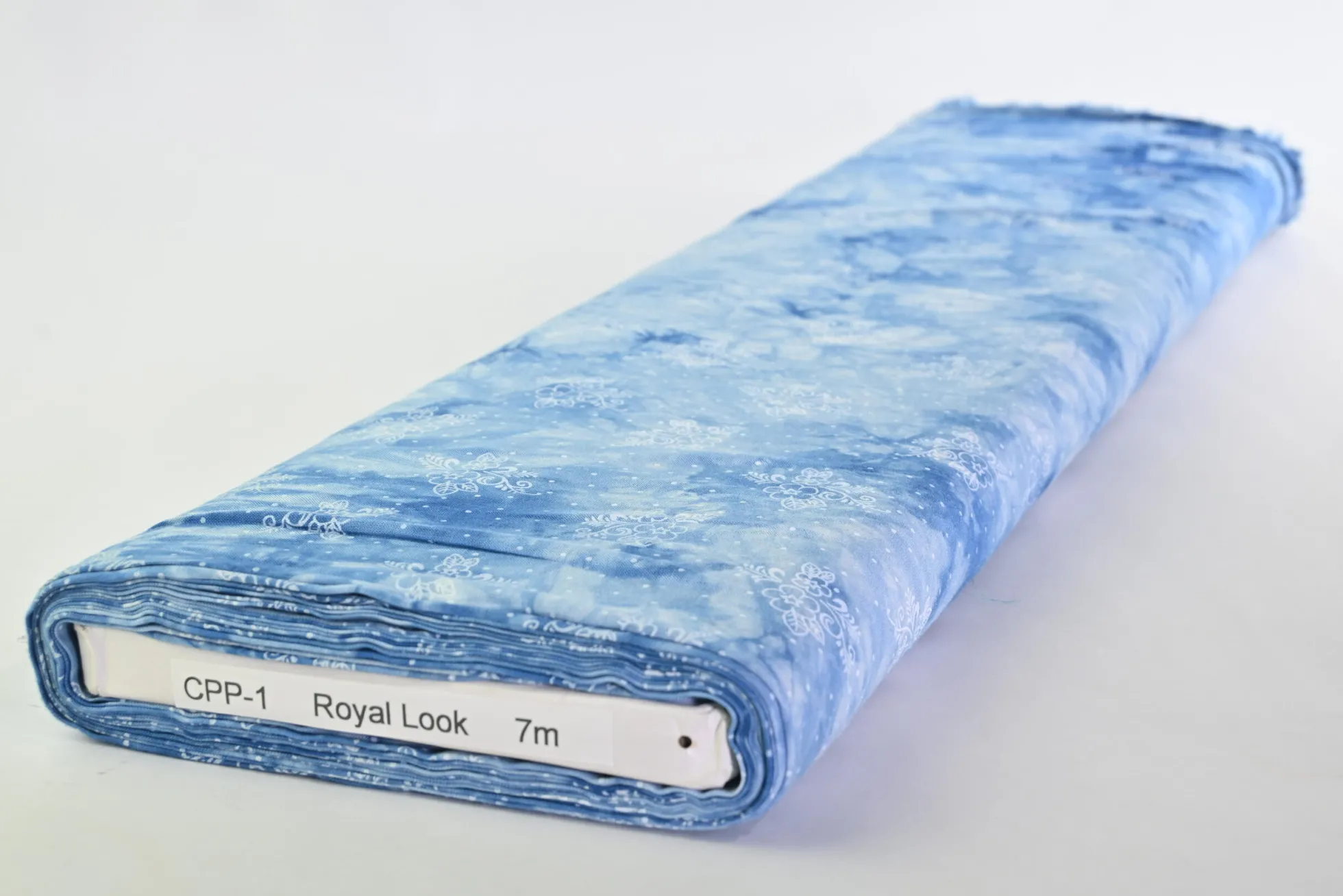 Katoen poplin – Indigo Blossom Batik